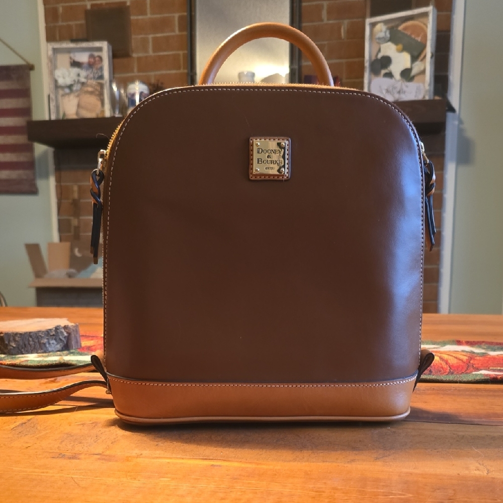 Dooney & Bourke Tan and Brown Backpack